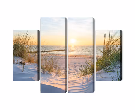 Canvastavla - Sunset on the baltic sea 3d