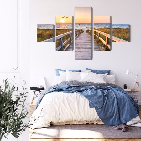 Canvastavla - North sea pier 3d