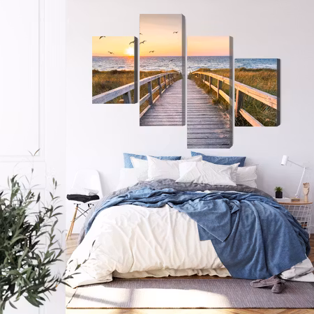 Canvastavla - North sea pier 3d