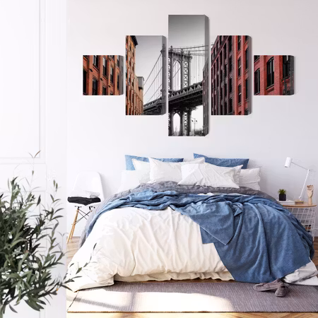 Canvastavla - Manhattan bridge view from washington