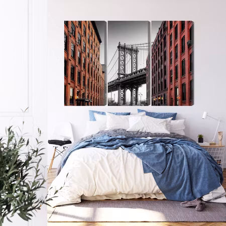 Canvastavla - Manhattan bridge view from washington