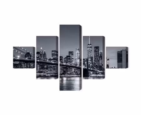 Canvastavla - Panorama of new york at night