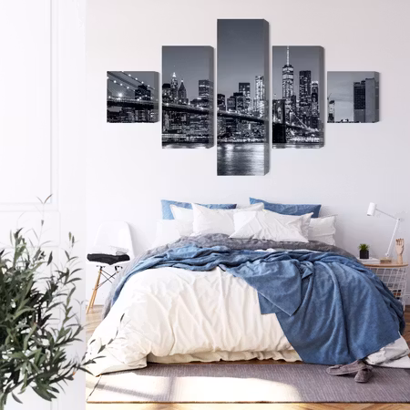 Canvastavla - Panorama of new york at night