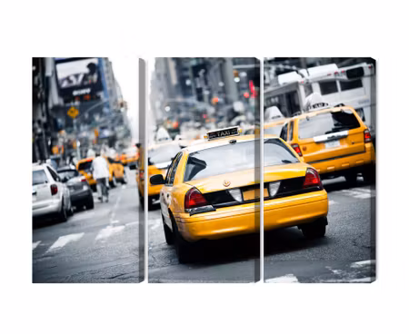 Canvastavla - Taxis on the streets of new york