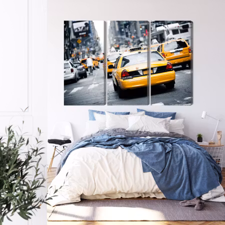 Canvastavla - Taxis on the streets of new york