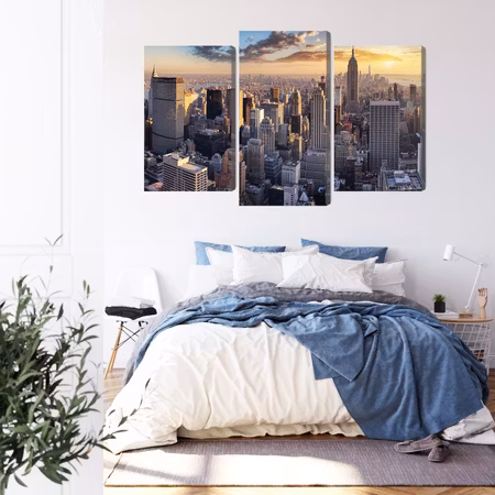 Canvastavla - 3d panorama of new york city