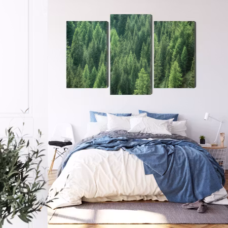 Canvastavla - 3d green forest view