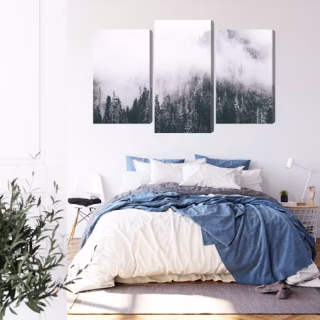 Canvastavla - A forest shrouded in fog