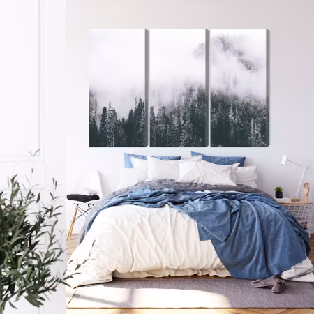 Canvastavla - A forest shrouded in fog