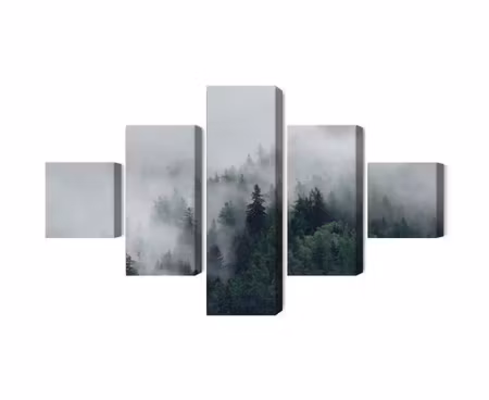 Canvastavla - Green misty forest