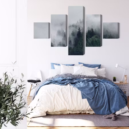 Canvastavla - Green misty forest