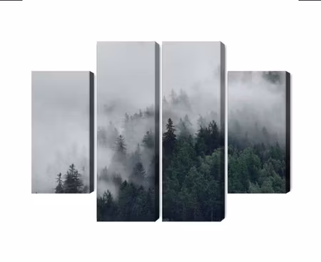 Canvastavla - Green misty forest