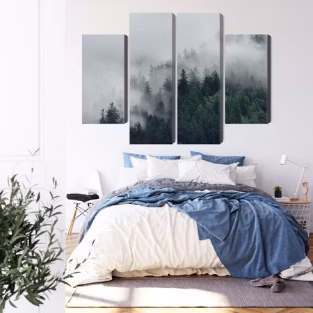Canvastavla - Green misty forest