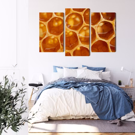 Canvastavla - Honeycomb in macro scale