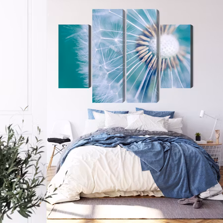 Canvastavla - Dandelion on a macro scale