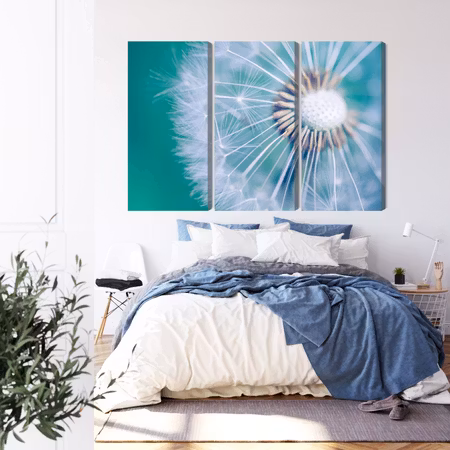 Canvastavla - Dandelion on a macro scale