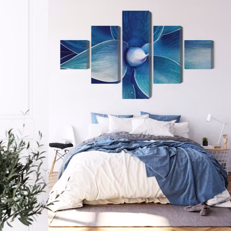 Canvastavla - Top view of the plant on a macro scale