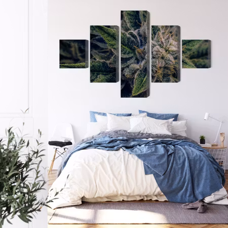 Canvastavla - Cannabis plant close up