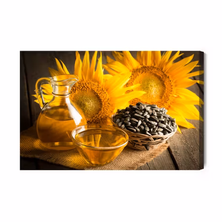 Canvastavla - Beautiful sunflowers with oil