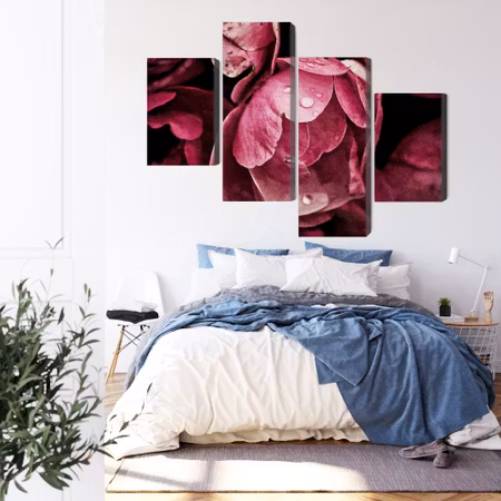 Canvastavla - Peony flowers close up 3d