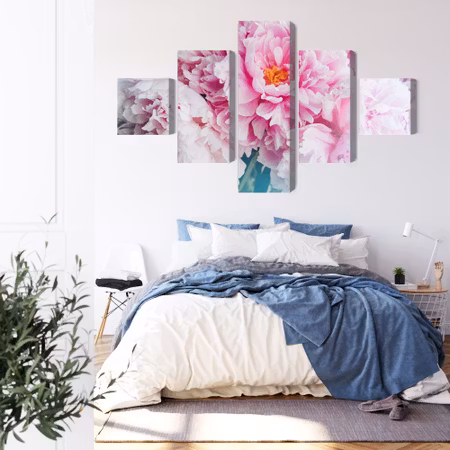 Canvastavla - 3d peony bouquet