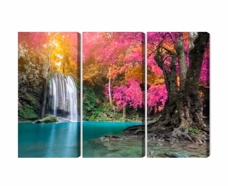 Canvastavla - A beautiful forest waterfall