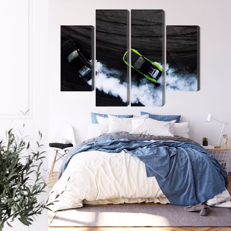 Canvastavla - Drifting 3d cars