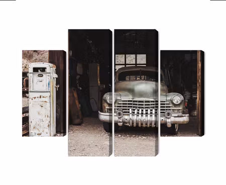 Canvastavla - Old car in vintage style