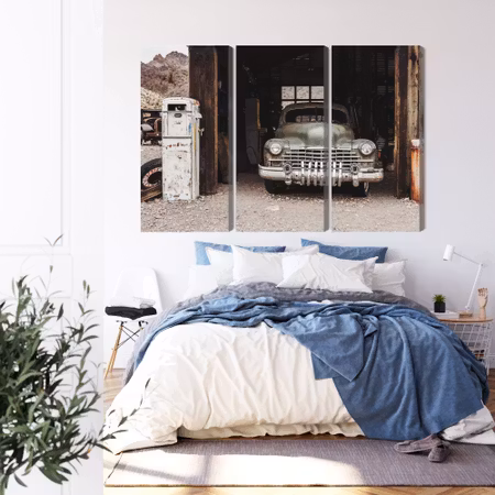 Canvastavla - Old car in vintage style