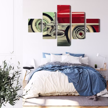 Canvastavla - Stylish vintage car wheels