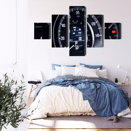 Canvastavla - Modern car speedometer