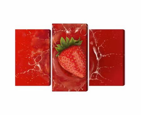 Canvastavla - Juicy strawberry