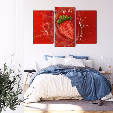 Canvastavla - Juicy strawberry