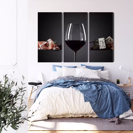 Canvastavla - A glass of red wine