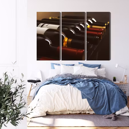 Canvastavla - Delicious wine bottles