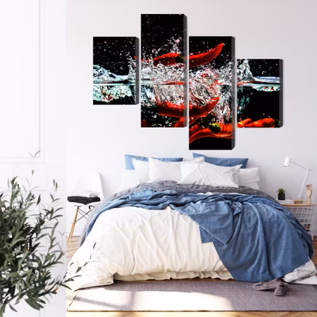 Canvastavla - Chili in water