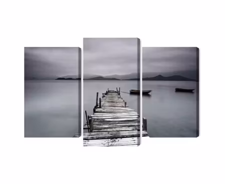 Canvastavla - Misty lake