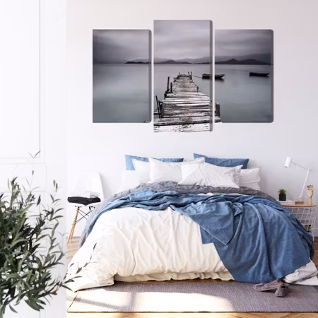 Canvastavla - Misty lake