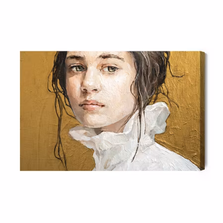 Canvastavla - Oil painting. portrait of a girl . the