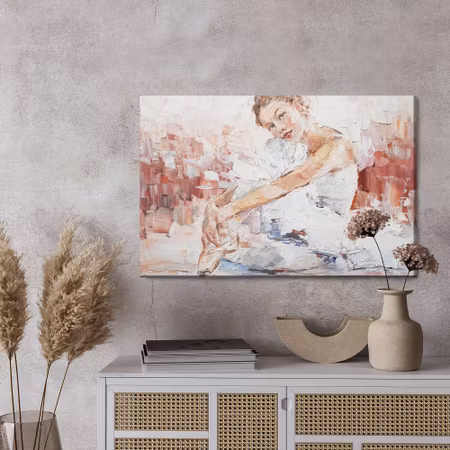 Canvastavla - Little pretty ballerina, painted