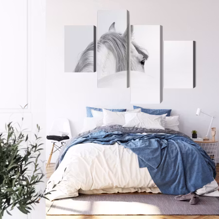 Canvastavla - Andalusian horse in the fog