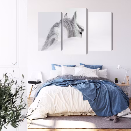 Canvastavla - Andalusian horse in the fog