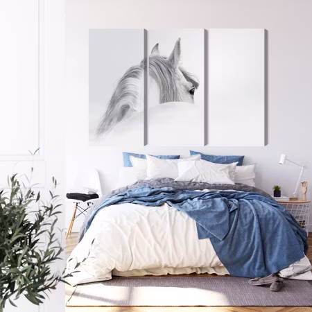 Canvastavla - Andalusian horse in the fog