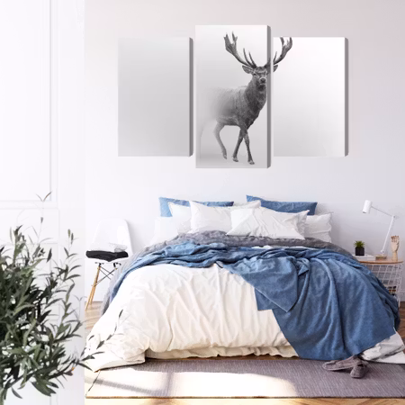 Canvastavla - A stately deer in the fog