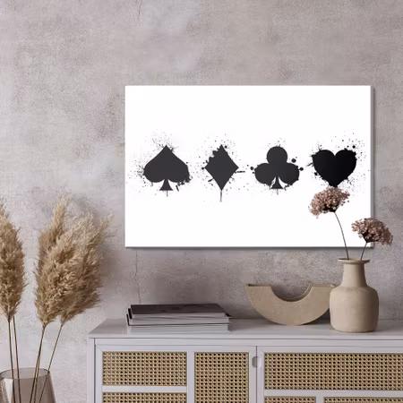 Canvastavla - Abstract card symbols