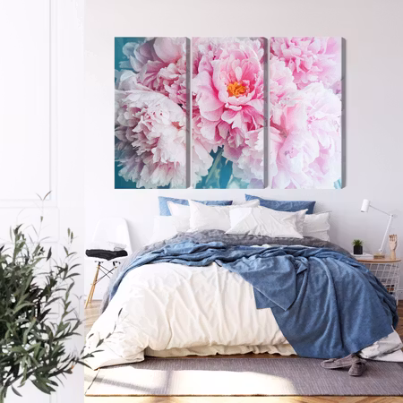 Canvastavla - 3d peony bouquet