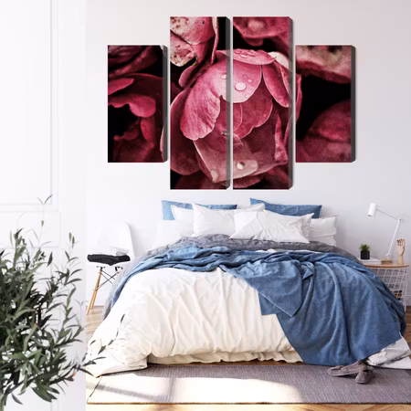 Canvastavla - Peony flowers close up 3d
