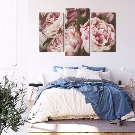 Canvastavla - Delicate vintage peony flowers