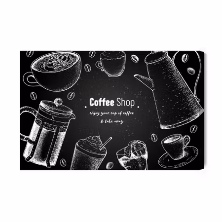 Canvastavla - Coffee pots