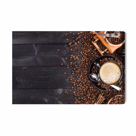 Canvastavla - Black cup of coffee